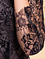  TS VINTAGE High Collar Navy Lace Black Dress
