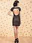  ts do vintage cintilante vestido de bolinhas sem encosto