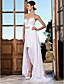  Sheath/Column Sweetheart Asymmetrical Chiffon Evening Dress With Removable Train