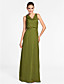  Sheath/Column Cowl Floor-length Chiffon Bridesmaid Dress
