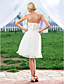  A-line Sweetheart Knee-length Organza Wedding Dress