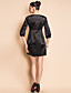  TS Beads Round Neck Half Sleeve Trench Coat