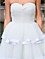  Ball Gown Sweetheart Knee-length Organza Wedding Dress
