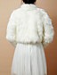  Nice Short Sleeve Faux Fur Evening/Wedding Jacket/Wrap