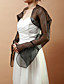  Atemberaubende Lange Glocke Sleeve Organza Wedding / Evening Jacke / Wrap (mehr Farben)
