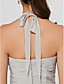  A-line Halter Floor-length Chiffon Bridesmaid Dress