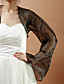  Atemberaubende Lange Glocke Sleeve Organza Wedding / Evening Jacke / Wrap (mehr Farben)