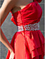  Trumpet/Mermaid One Shoulder Sweep/Brush Train Taffeta Evening Dress