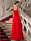  A-Line cinghie piano di lunghezza abito da sera in chiffon