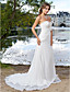  Sheath/Column Sweetheart Court Train Chiffon Wedding Dress