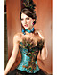 Charming Lace and Acrylic Strapless Peacock Corset(A Set)