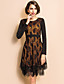  TS Lace Layered Long Sleeve Swing Dress
