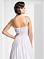  A-line One Shoulder Court Train Chiffon Evening Dress