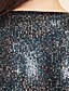  ts trendy stoffen splicing pailletten lange mouw schede jurk