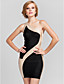  Sheath/Column One Shoulder Short/Mini Rayon Faddish Bandage Dress