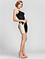  Sheath/Column One Shoulder Short/Mini Rayon Faddish Bandage Dress