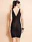  TS Sexy V Neck Metal Detail Bodycon Bandage Dress