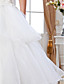  palla abito senza spalline piano di lunghezza raso e organza abito da sposa