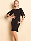  TS Flare Sleeve Bodycon Fishtail Dress
