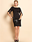  TS Flare Sleeve Bodycon Fishtail Dress