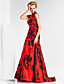  Trumpet/Mermaid One Shoulder Floor-length Taffeta Evening Dress