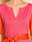  TS Color Block Self Belt Jersey Dress