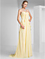  Sheath/ Column Sweetheart Sweep/ Brush Train Chiffon Elastic Woven Satin Evening Dress