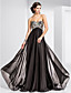  a-line Liebsten Sweep / Pinsel Zug Chiffon und Pailletten Abendkleid