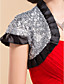  Elegant Short Sleeves Satin With Sequins Wedding / Special Occasion Jacket / Wrap