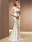  senza spalline pavimento-lunghezza abito da sposa in chiffon e pizzo tromba / sirena