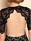  TS élastique robe sexy dentelle Backless