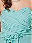  Mantel / Spalte Schatz knielangen Chiffon Kleid Brautjungfer