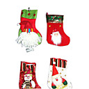 1-Piece Plush Decorated Christmas Stocking , 20CM (SDWZ005) (Start From 200 Units)Free Shipping