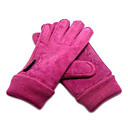 plena de la mujer revestida dedo guantes de cuero con tejido muñeca (yff102) (comienzo a partir de 60 unidades) envío gratuito