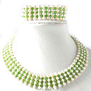 Strand White Freshwater Pearl  Necklace & Bracelet (QRJ133) (Start From 3 Units) Free Shipping