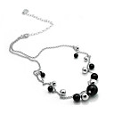 Black Agate Beads Necklace (QRJ0109)-Free Shipping by Air Mail