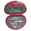 5-pieza de lujo de manicura / pedicura kit rojo caso (gzdz042) (comienzo de 10 unidades)-el envío gratuito