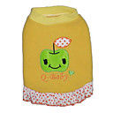 "Q Babay " Dog Dress With Trimmed Ruffle -Fleece (BV057-YELLOW)