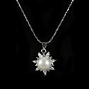 Sterling Silver White AA FW Pearl Pendant Necklace (LQS022) (Start from 6 units) Free shipping