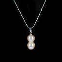 Sterling Silver Pink AA FW Pearl Pendant Necklace (LQS014)