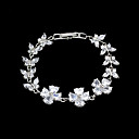 Beautiful Butterfly Clear Cubic Zirconia Bracelet - CZ Bracelet 80628-51 (SZY179)
