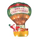 Double Faced Mesh Silhouette Santa on Ballute Christmas Light (SDQ331)