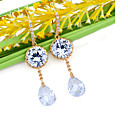 brillant zircon cubique earring - boucle d'oreille cz 80515-07 (szy346)