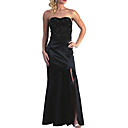 A-ligne Cœur Longueur à Sol Robe de Soirée en Élastique Satin comme Soie Dentelle (HSX987)