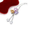Dazzling Colorful Cubic Zirconia Pendant Necklace - Cubic Zirconia Necklace SXX - 0017 (SZY713)