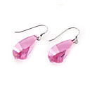 Pink Cute Cubic Zirconia Earring Drop - Sterling Silver Earring 7948 (SZY591)