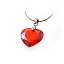 Fashion Heart Garnet Cubic Zirconia Pendant - Sterling Silver Necklace 10333 (SZY769)
