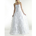 a-line strapless bodenlangen applique Tüll Brautkleider für die Braut (hsx1096)