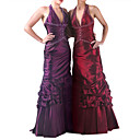 gaine / colonne halter-parole longueur taffeta robe de soirée / robe de bal (gye003)