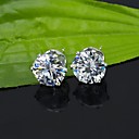 Clear Cubic Zirconia Earring Stud - Cubic Zirconia Earring 81004-01 (SZY994)
